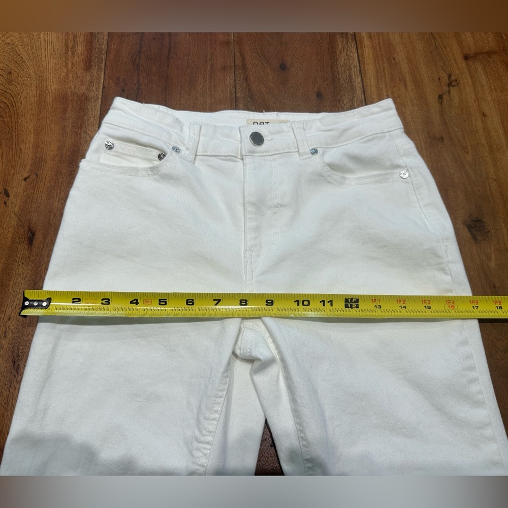 ☀️ OAT New York Stretch White Jeans with Raw Hem - Picture 11 of 16